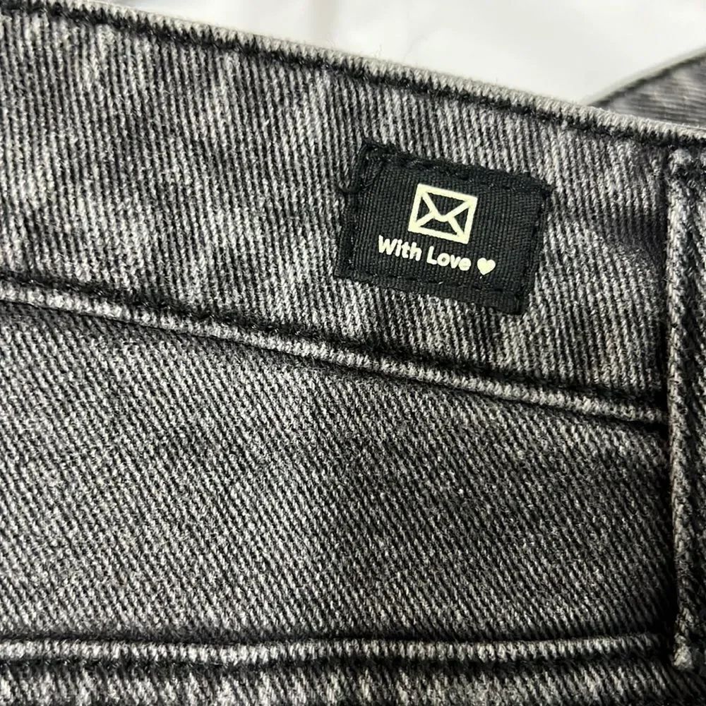 Anthropologie LTJ Letter to Juliet Acid Black cut off jean shorts NWT size xl - Picture 8 of 11